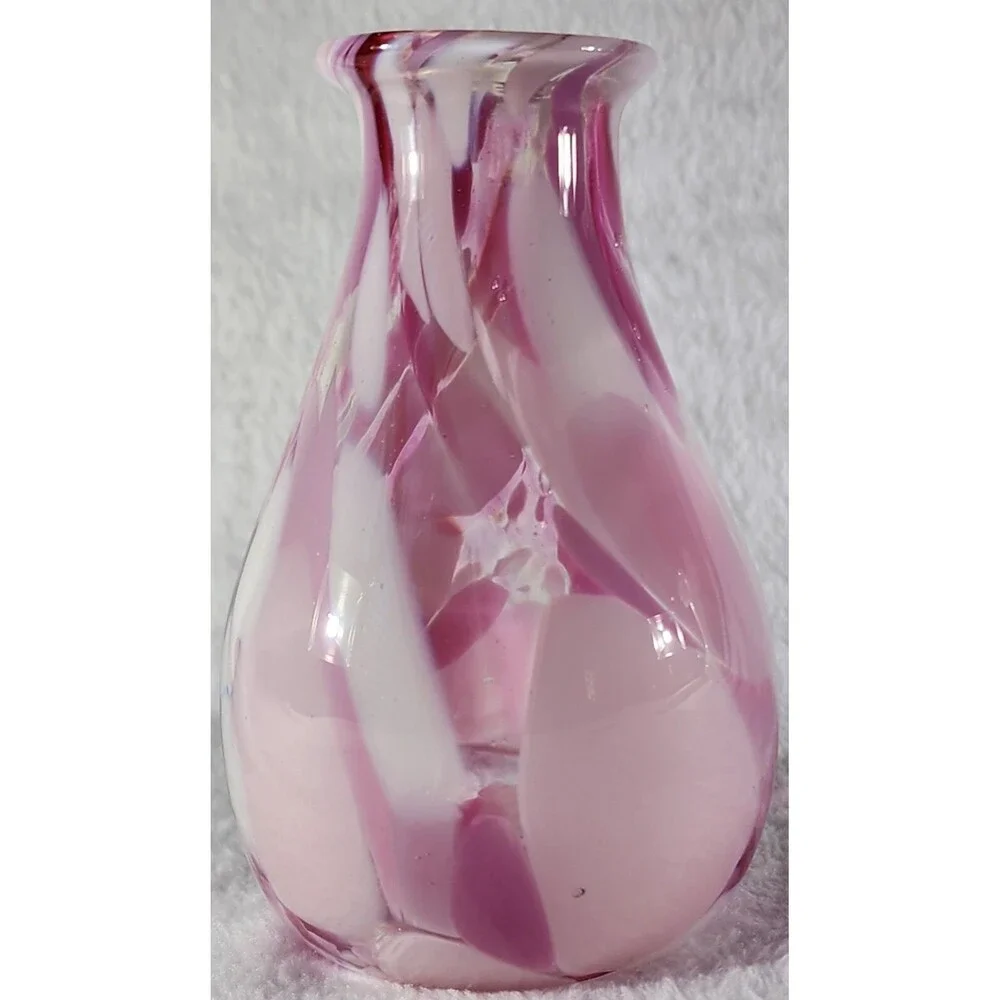 Blown Glass Vase, Home Decor, Collectible, Display Art, Colorful Display, Accent